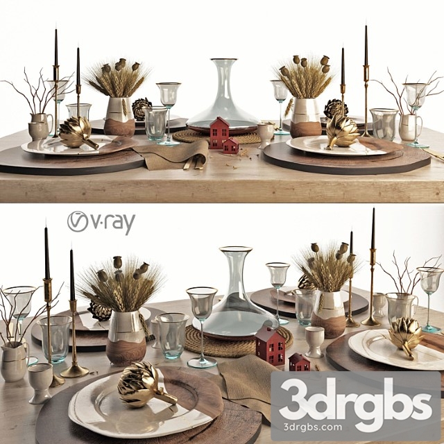 Decorative set of dishes - thumbnail 1