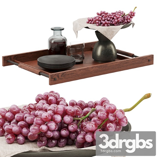 Decorative set with grapes - thumbnail 1