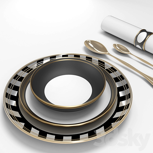 Design dinnerware set 3DS Max Model - thumbnail 3