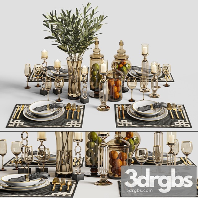 Dinner table set 02 - thumbnail 1