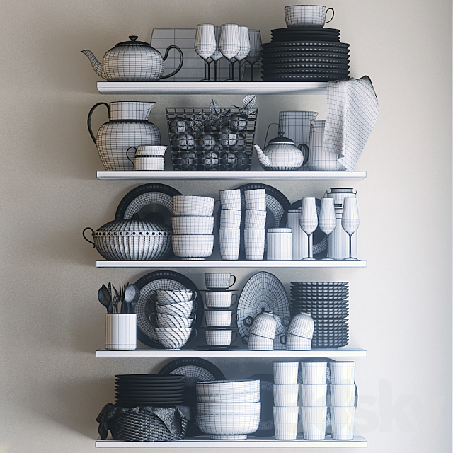 Dishes set – 1 3DSMax File - thumbnail 3