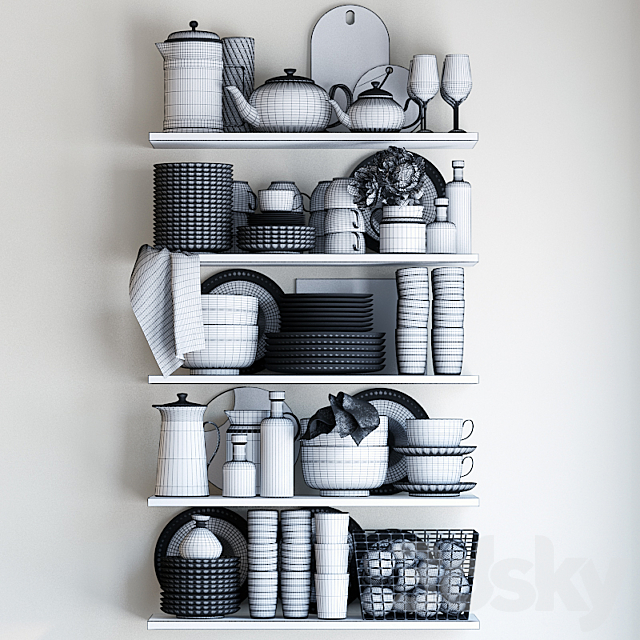 Dishes set – 2 3DSMax File - thumbnail 3