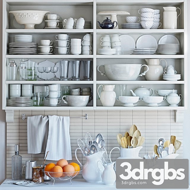 Dishes set – 3 3dsmax Download - thumbnail 1