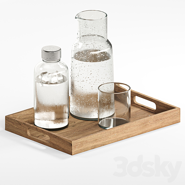 dishes tableware set 01 3DS Max Model - thumbnail 3