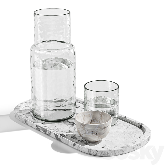 dishes tableware set 04 3DS Max Model - thumbnail 2