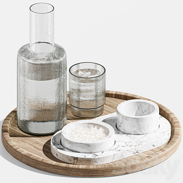 Dishes Tableware Set07 3DS Max Model - thumbnail 3