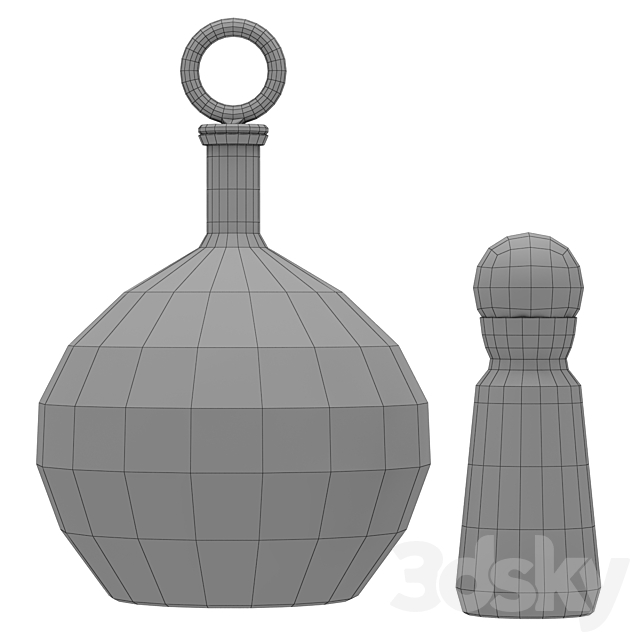 Glass bottle 1 3DSMax File - thumbnail 3