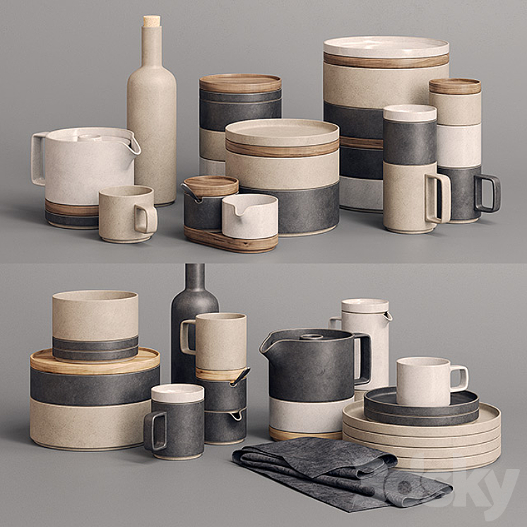 Hasami Porcelain Sets 3DS Max - thumbnail 1