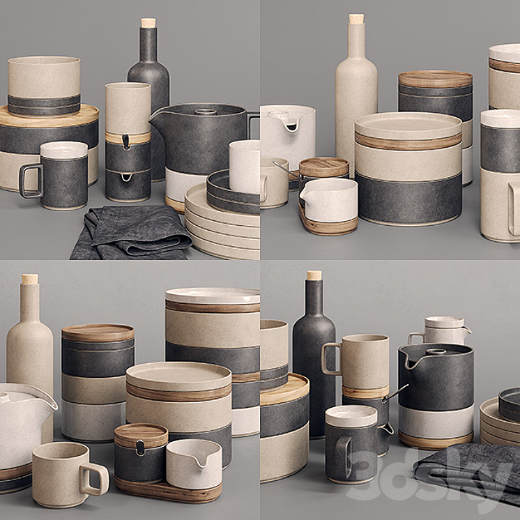 Hasami Porcelain Sets 3DS Max - thumbnail 2