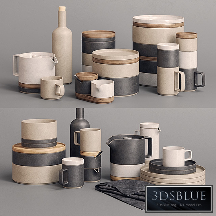 Hasami Porcelain Sets 3DS Max - thumbnail 3