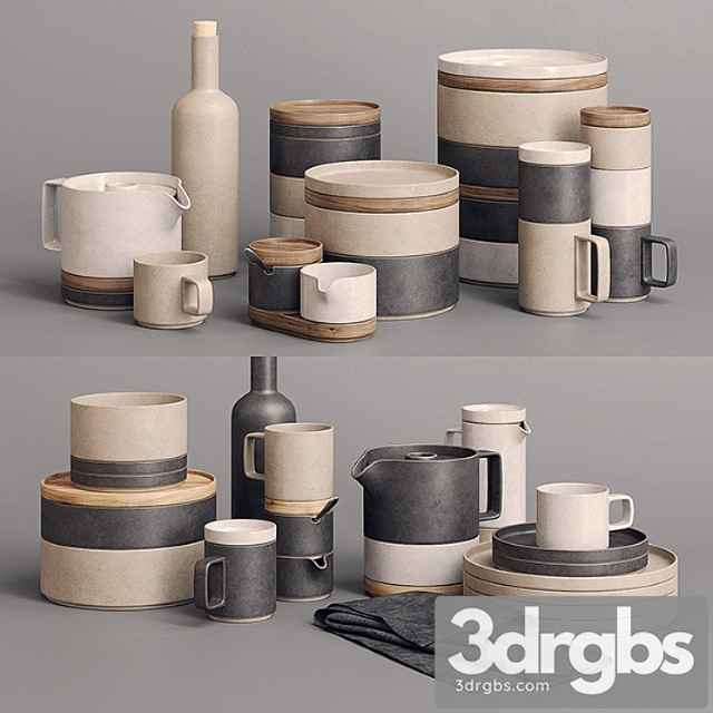 Hasami porcelain sets 3dsmax Download - thumbnail 1