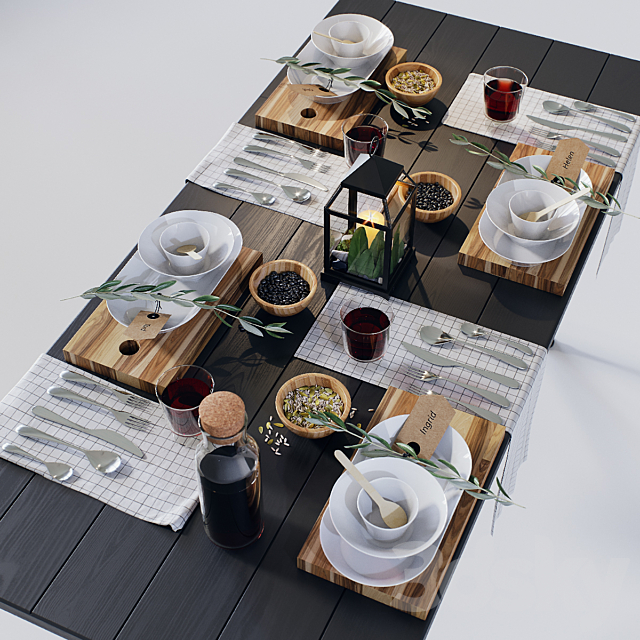 IKEA dining set.1 3DSMax File - thumbnail 1