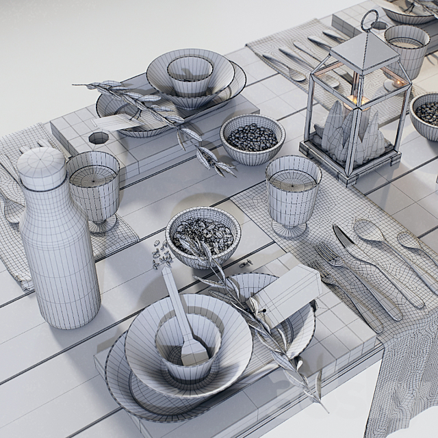 IKEA dining set.1 3DSMax File - thumbnail 3