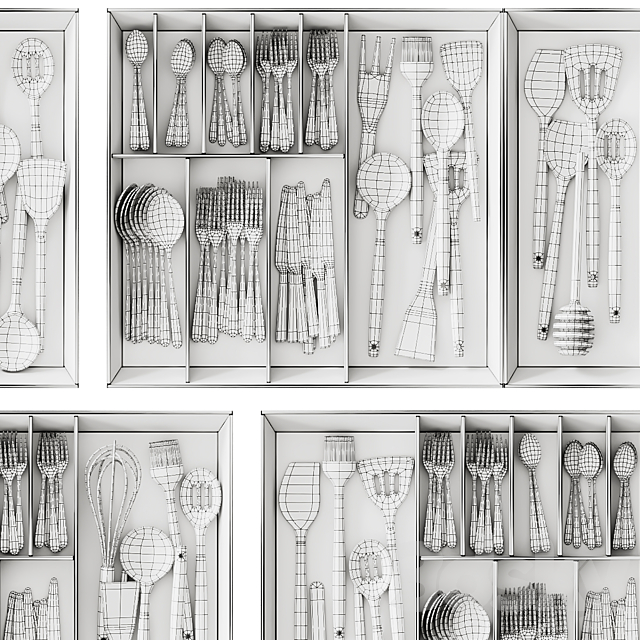 Ikea Organizer Uppdatera 3DS Max Model - thumbnail 7