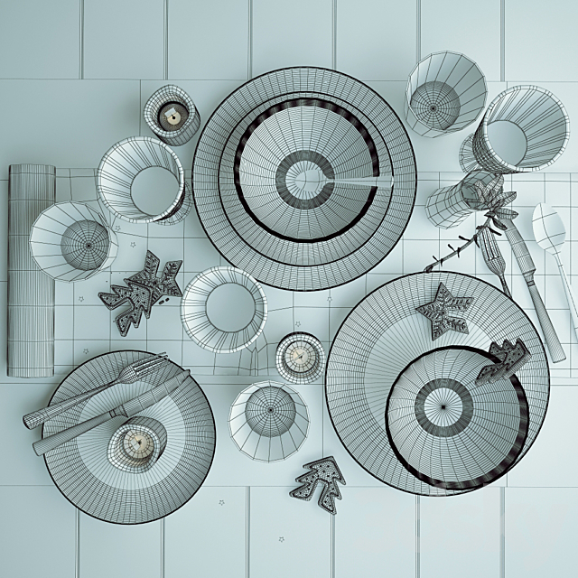 IKEA Serving set 1 3DSMax File - thumbnail 3