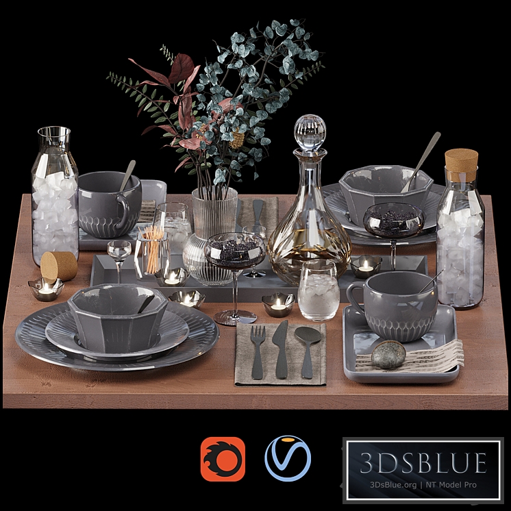 Ikea-tableware-2 3DS Max - thumbnail 3