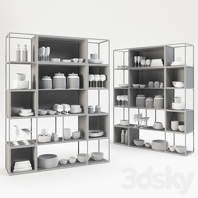 Iron shelf for kitchen 2 3ds Max - thumbnail 2