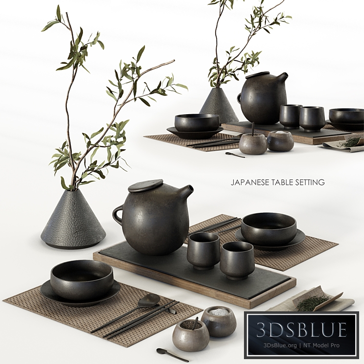 Japanese table setting 3DS Max - thumbnail 3