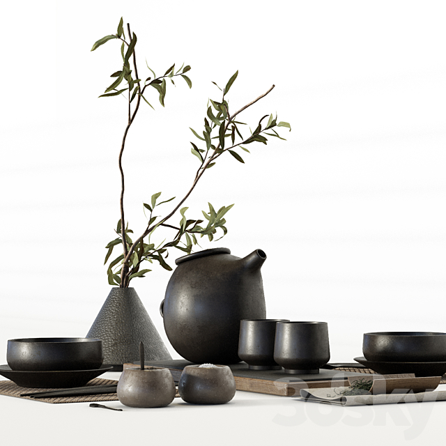 Japanese table setting 3DSMax File - thumbnail 2