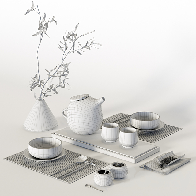 Japanese table setting 3DSMax File - thumbnail 3