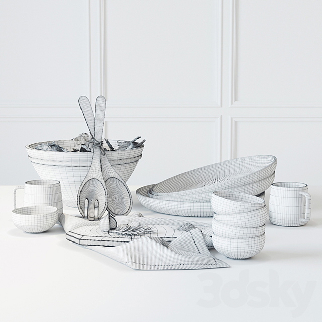 Kelly Hoppen | Tableware 3DS Max Model - thumbnail 3