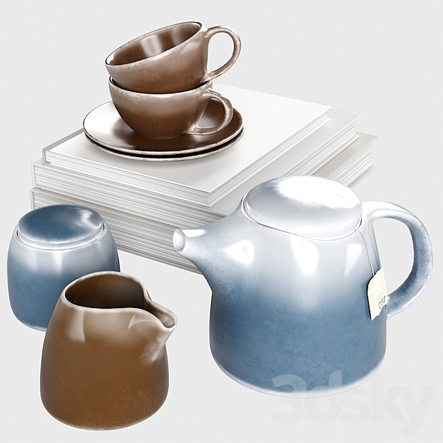 Kinto teapot set 3DSMax File - thumbnail 1