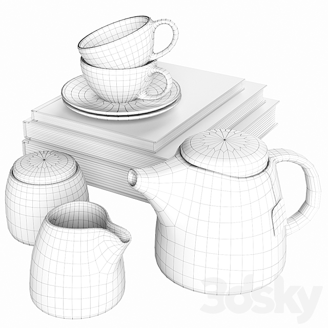 Kinto teapot set 3DSMax File - thumbnail 2