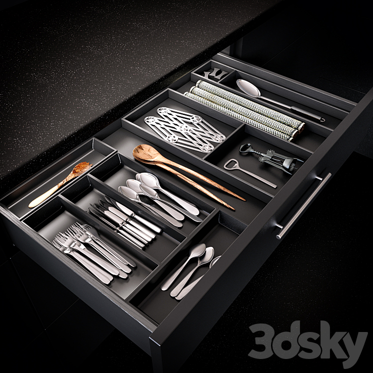 Kitchen case 3DS Max - thumbnail 2