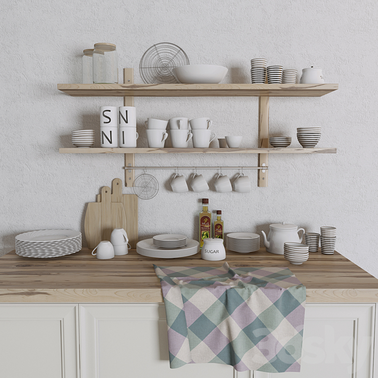 Kitchen Decor 3DS Max - thumbnail 1