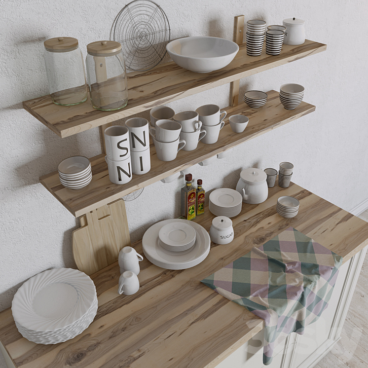 Kitchen Decor 3DS Max - thumbnail 2