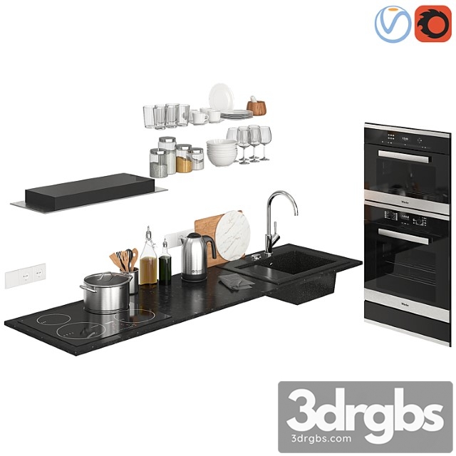 Kitchen decor 53 3dsmax Download - thumbnail 1