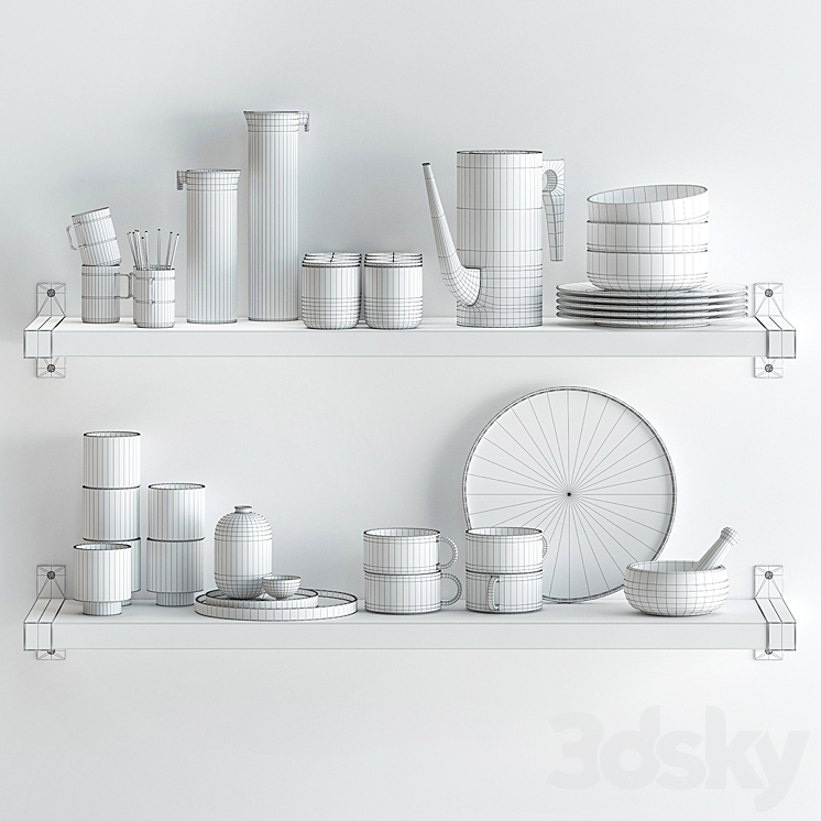 Kitchen decor set 02 3DS Max - thumbnail 2