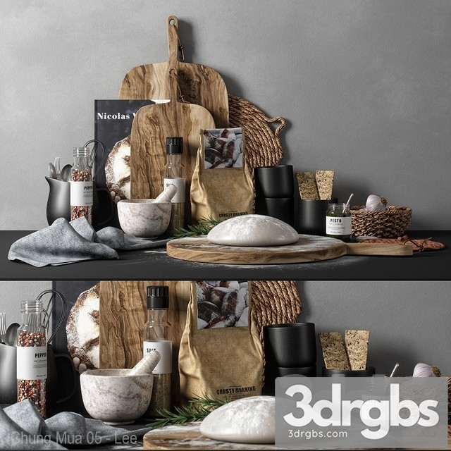 Kitchen Decor Set 02 3dsmax Download - thumbnail 1