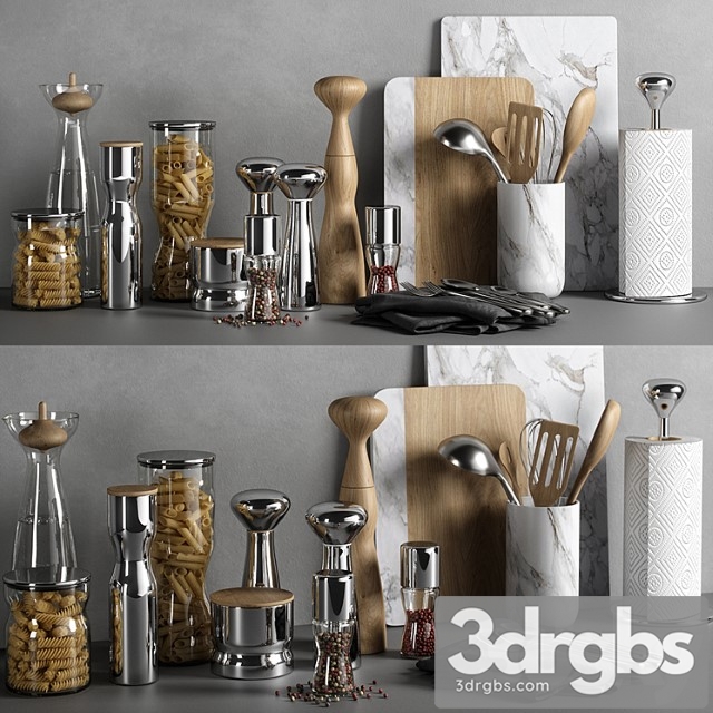 Kitchen decor set 04 3dsmax Download - thumbnail 1