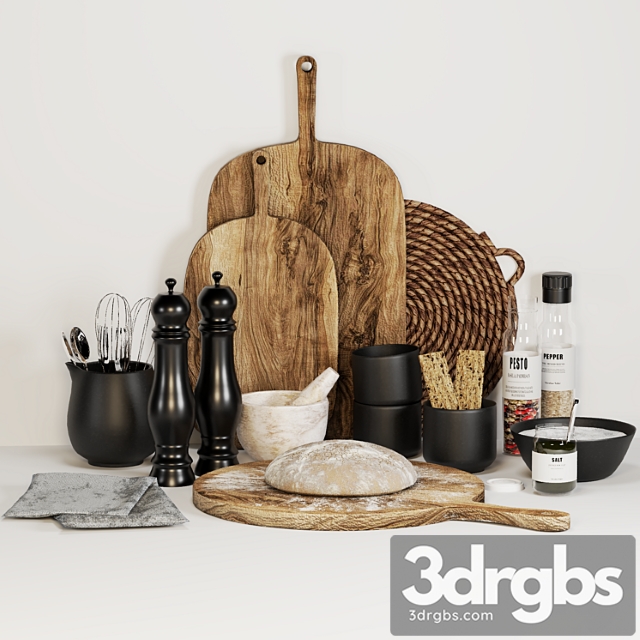 Kitchen Decor Set 1 3dsmax Download - thumbnail 1