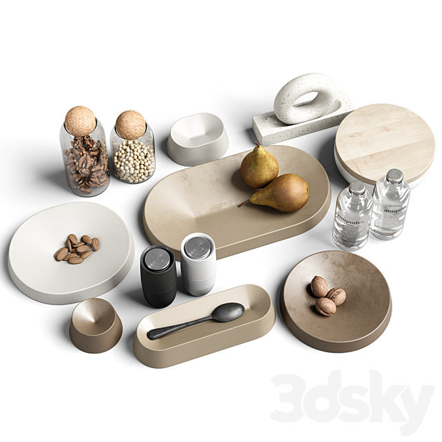 kitchen decor set 14 3DS Max Model - thumbnail 3