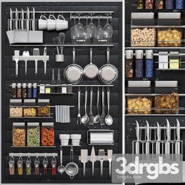 Kitchen Decor Set 214 3dsmax Download - thumbnail 1