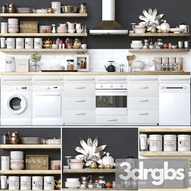 Kitchen Decor Set 233 3dsmax Download - thumbnail 1