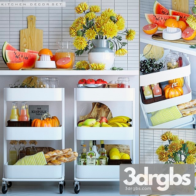 Kitchen Decor Set 3 2 3dsmax Download - thumbnail 1