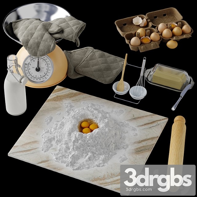 Kitchen decor set 5 3dsmax Download - thumbnail 1