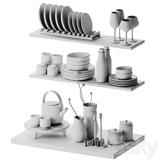 Kitchen decor_Utensils 3DS Max Model - thumbnail 5