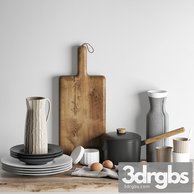 Kitchen decoration set 2 3dsmax Download - thumbnail 1