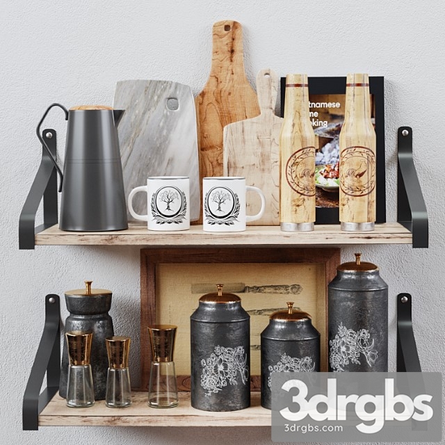 Kitchen decorative set 053 3dsmax Download - thumbnail 1