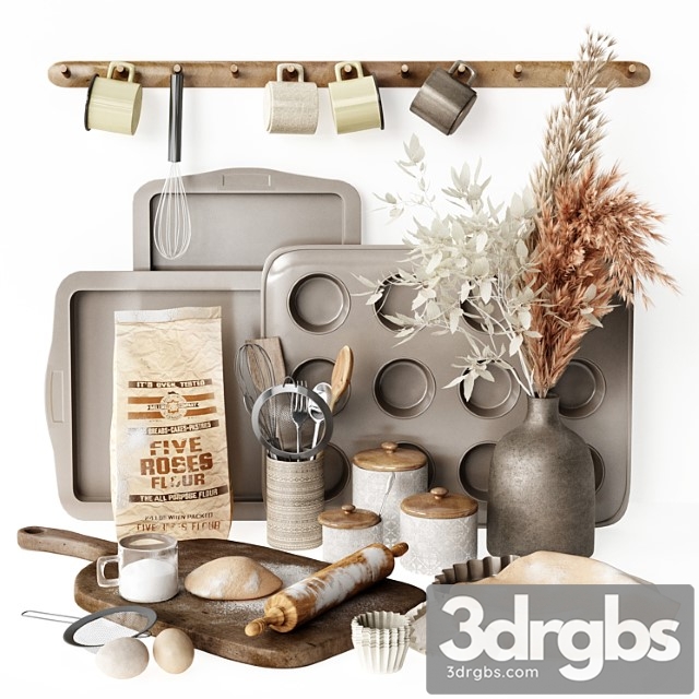 Kitchen Decorative Set 08 3dsmax Download - thumbnail 1