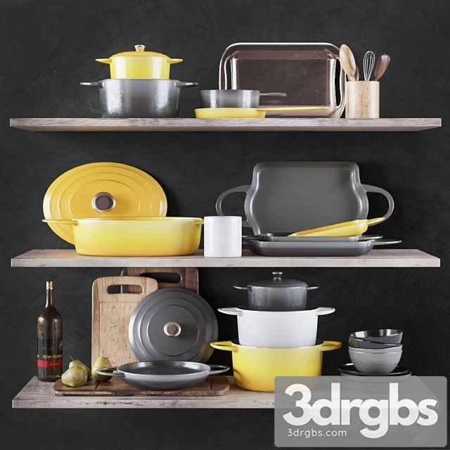 Kitchen decorative set 08 5 3dsmax Download - thumbnail 1