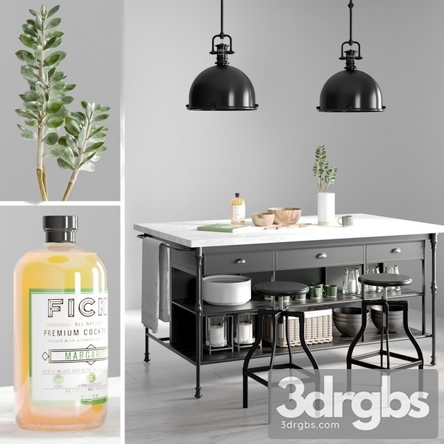 Kitchen Island 2 3dsmax Download - thumbnail 1