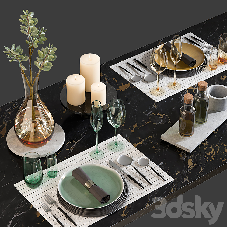 Kitchen Serving Table 1 3DS Max - thumbnail 1