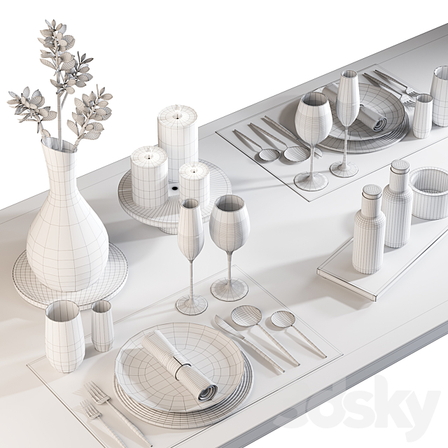 Kitchen Serving Table 1 3DSMax File - thumbnail 3