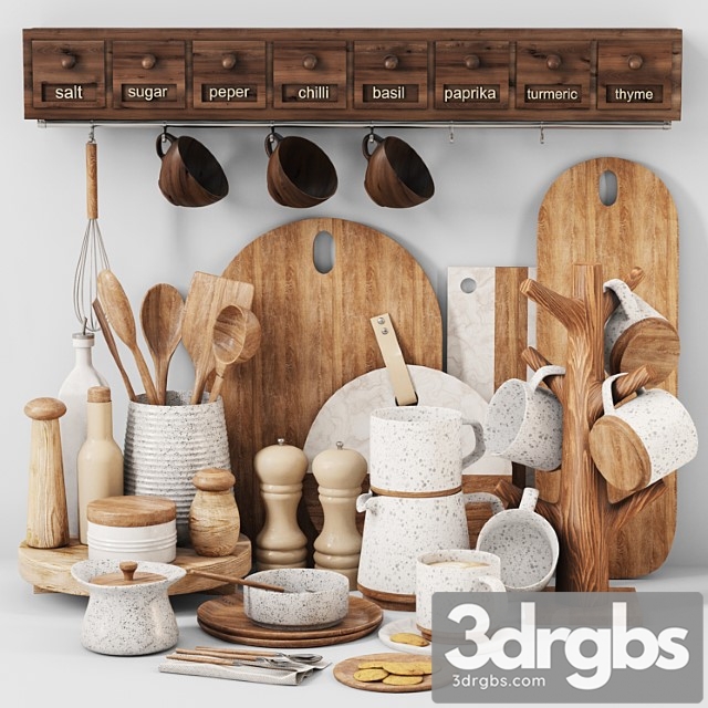 Kitchen Set 003 3dsmax Download - thumbnail 1