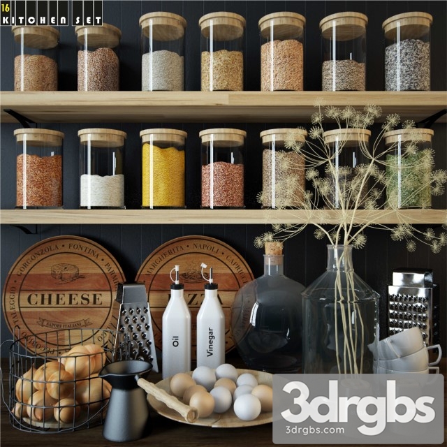 Kitchen Set 16 3dsmax Download - thumbnail 1